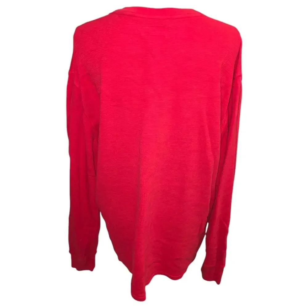 Polo ralph‎ lauren mens v-neck waffle weave Thermal shirt red Size 2XL
